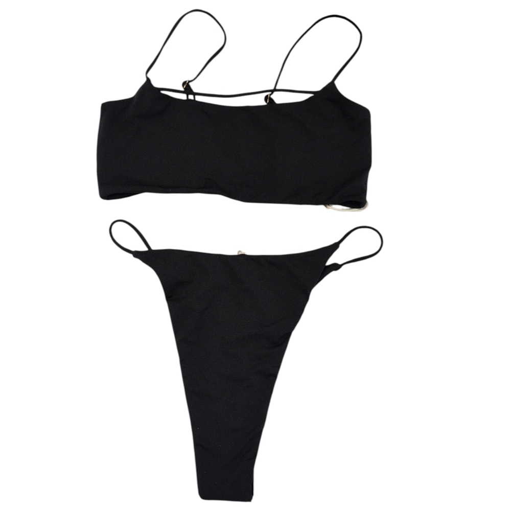 NWT Riot Swim Two  Piece Black Bikini
